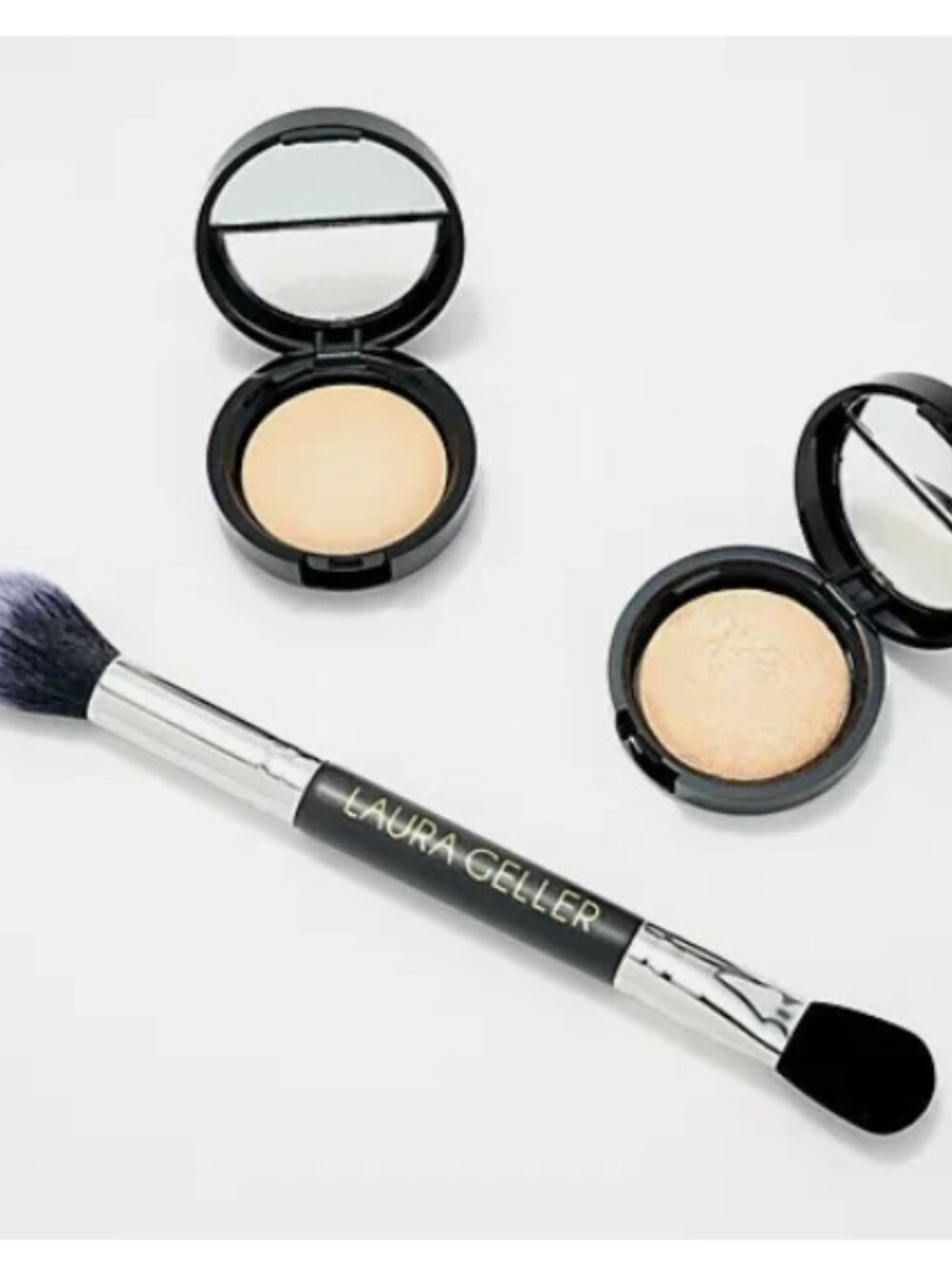 Laura Geller Highlighter Duo with Double-Ended Brush-NEW-A693378